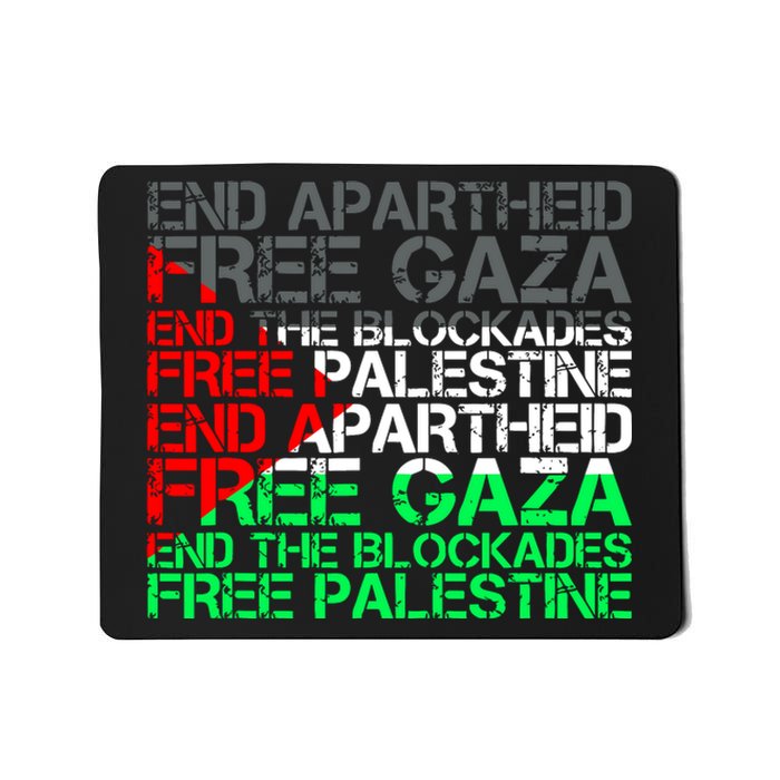 Free Palestine Arabic Palestine Gaza Jerusalem Support Flag Mousepad