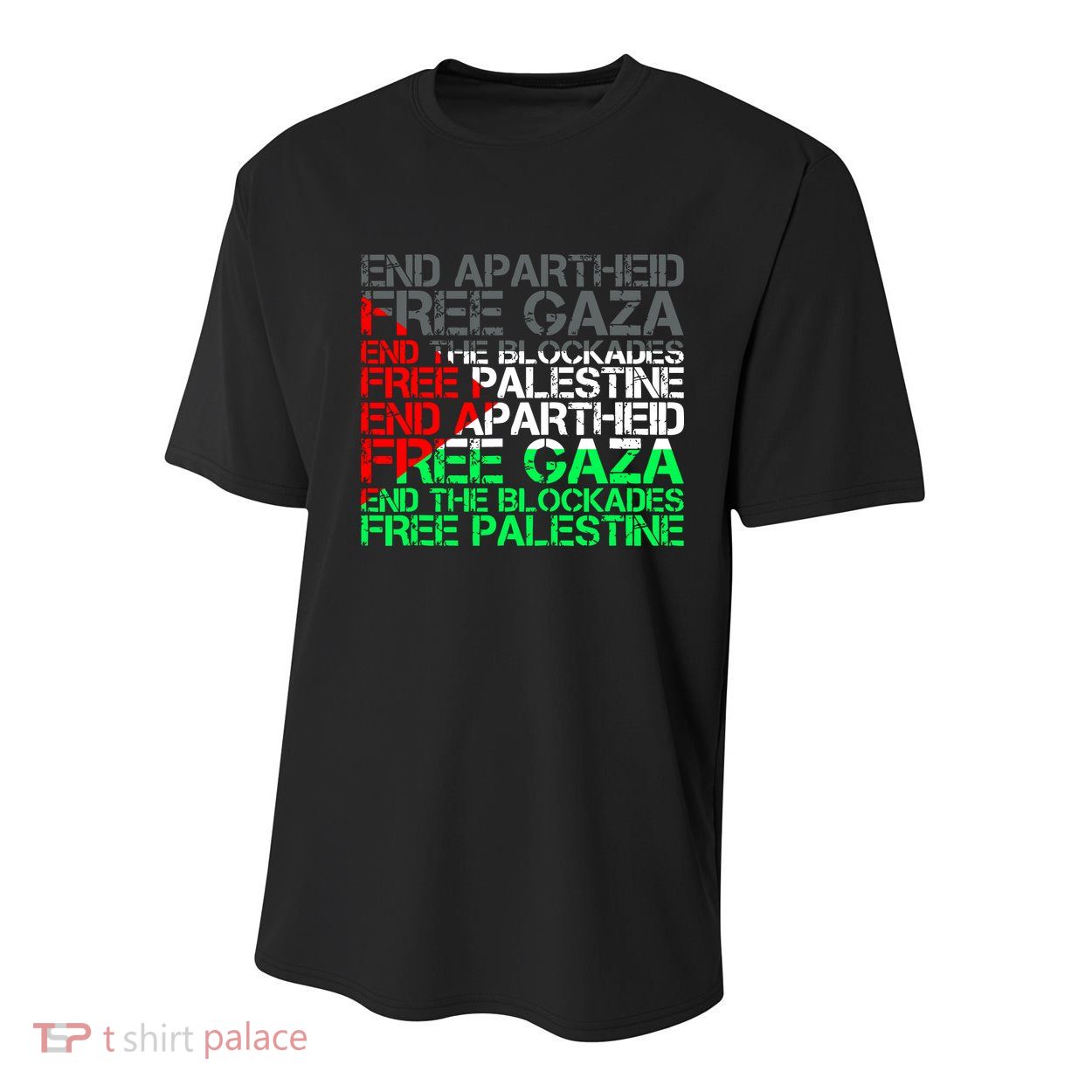 Free Palestine Arabic Palestine Gaza Jerusalem Support Flag Youth Performance Sprint T-Shirt