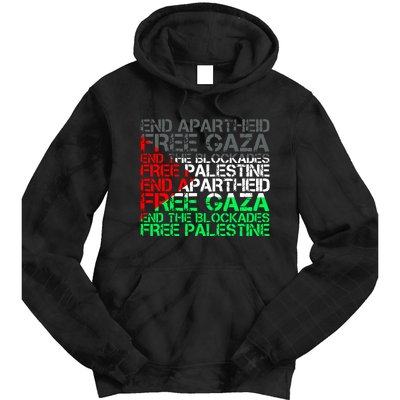 Free Palestine Arabic Palestine Gaza Jerusalem Support Flag Tie Dye Hoodie