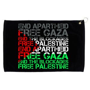 Free Palestine Arabic Palestine Gaza Jerusalem Support Flag Grommeted Golf Towel