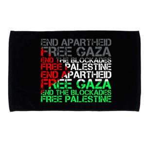 Free Palestine Arabic Palestine Gaza Jerusalem Support Flag Microfiber Hand Towel