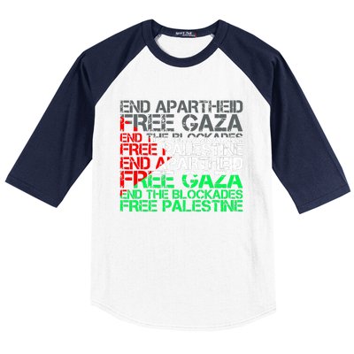 Free Palestine Arabic Palestine Gaza Jerusalem Support Flag Baseball Sleeve Shirt