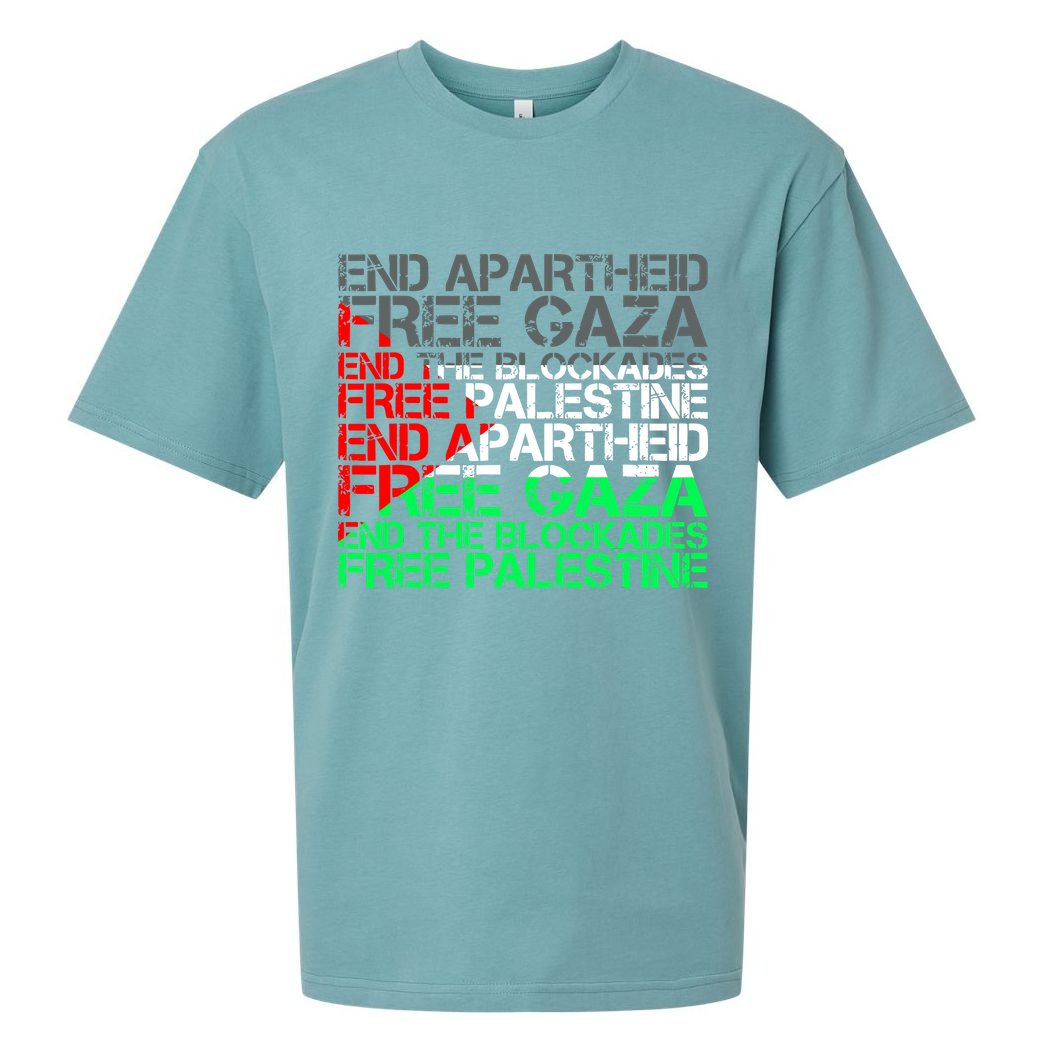 Free Palestine Arabic Palestine Gaza Jerusalem Support Flag Sueded Cloud Jersey T-Shirt