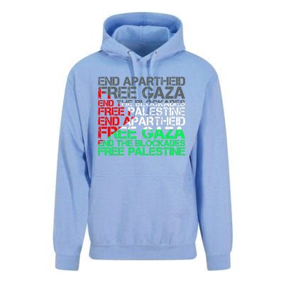 Free Palestine Arabic Palestine Gaza Jerusalem Support Flag Unisex Surf Hoodie