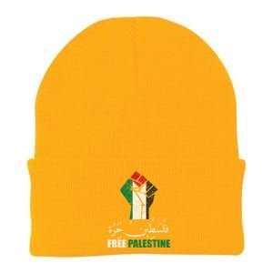 Free Palestine Arabic Support Palestine And Gaza Jerusalem Funny Gift Knit Cap Winter Beanie