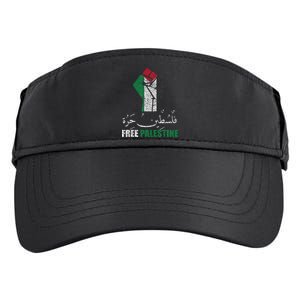 Free Palestine Arabic Support Palestine And Gaza Jerusalem Adult Drive Performance Visor