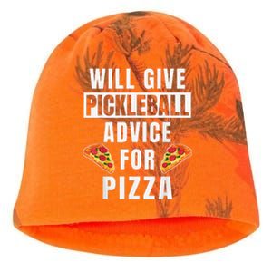 Funny Pickleball Advice For Pizza Sport Paddle Kati - Camo Knit Beanie