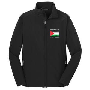 Free Palestine Arabic Palestine Gaza Jerusalem Support Core Soft Shell Jacket