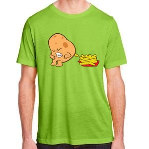 Funny Potato And French Fries Adult ChromaSoft Performance T-Shirt