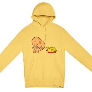 Funny Potato And French Fries Premium Pullover Hoodie