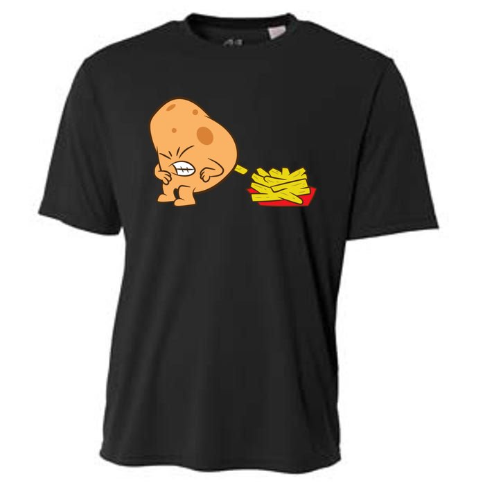 Funny Potato And French Fries Cooling Performance Crew T-Shirt