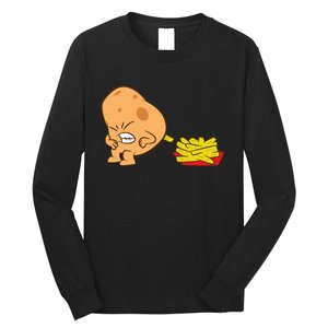 Funny Potato And French Fries Long Sleeve Shirt