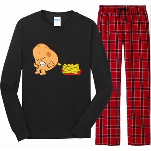 Funny Potato And French Fries Long Sleeve Pajama Set