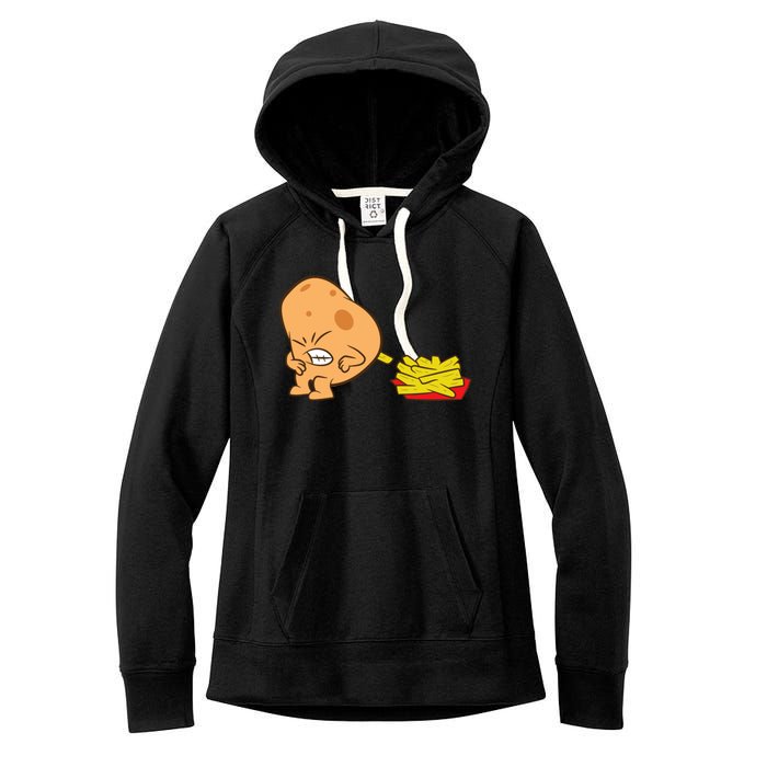 Funny Potato And French Fries Women's Fleece Hoodie