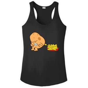 Funny Potato And French Fries Ladies PosiCharge Competitor Racerback Tank