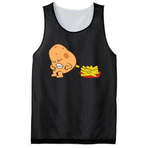 Funny Potato And French Fries Mesh Reversible Basketball Jersey Tank