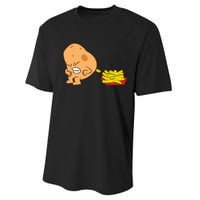 Funny Potato And French Fries Performance Sprint T-Shirt