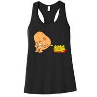 Funny Potato And French Fries Women's Racerback Tank