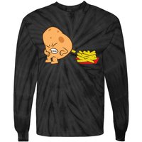 Funny Potato And French Fries Tie-Dye Long Sleeve Shirt