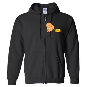 Funny Potato And French Fries Full Zip Hoodie