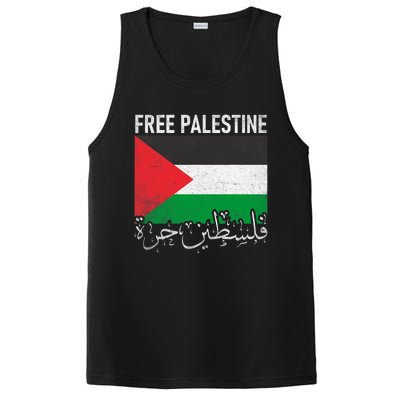 Free Palestine Arabic Palestine Gaza Jerusalem Support PosiCharge Competitor Tank