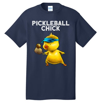 Funny Pickleball Art For Women Paddle Sport Chick Lover Tall T-Shirt