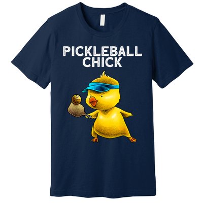 Funny Pickleball Art For Women Paddle Sport Chick Lover Premium T-Shirt