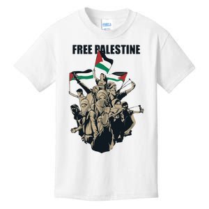 Free Palestine Arabic Flag Kids T-Shirt