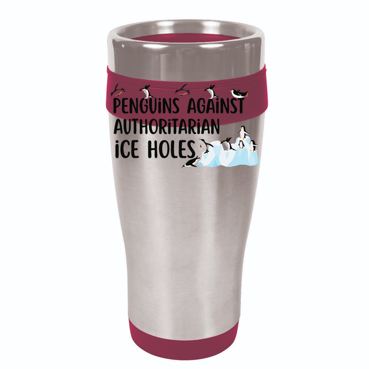 Funny Penguins Against Authoritarian Ice Holes Protest Adult Drive Performance Visor