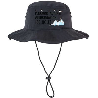 Funny Penguins Against Authoritarian Ice Holes Protest Bucket Hat