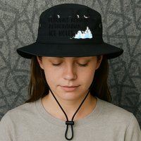Funny Penguins Against Authoritarian Ice Holes Protest Bucket Hat
