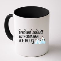 Funny Penguins Against Authoritarian Ice Holes Protest Mug