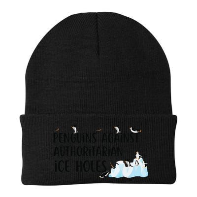 Funny Penguins Against Authoritarian Ice Holes Protest Beanie