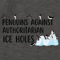 Funny Penguins Against Authoritarian Ice Holes Protest Vector Backpack