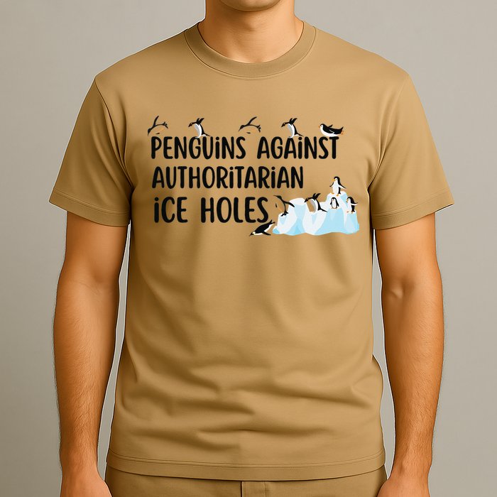 Funny Penguins Against Authoritarian Ice Holes Protest T-Shirt