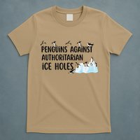 Funny Penguins Against Authoritarian Ice Holes Protest T-Shirt