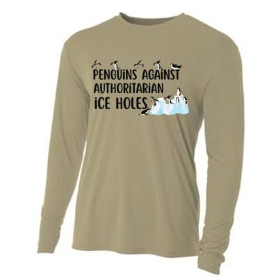 Funny Penguins Against Authoritarian Ice Holes Protest Cooling Performance Long Sleeve Crew