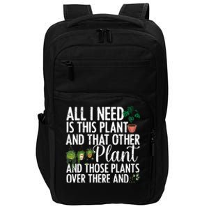 Funny Plant Art Gardening Plant Lover Gardener Impact Tech Backpack