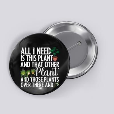 Funny Plant Art Gardening Plant Lover Gardener Button
