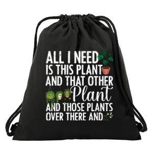 Funny Plant Art Gardening Plant Lover Gardener Drawstring Bag