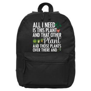 Funny Plant Art Gardening Plant Lover Gardener 16 in Basic Backpack