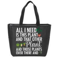 Funny Plant Art Gardening Plant Lover Gardener Zip Tote Bag