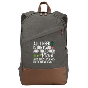 Funny Plant Art Gardening Plant Lover Gardener Cotton Canvas Backpack