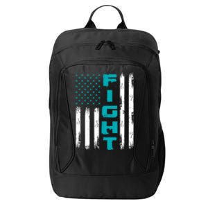 Fight Ptsd American Flag Ptsd Awareness Gift City Backpack