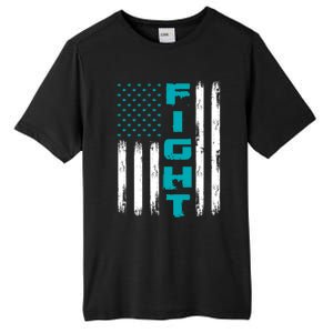 Fight Ptsd American Flag Ptsd Awareness Gift Tall Fusion ChromaSoft Performance T-Shirt