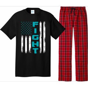 Fight Ptsd American Flag Ptsd Awareness Gift Pajama Set