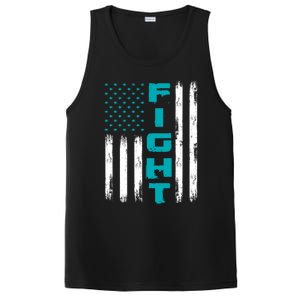 Fight Ptsd American Flag Ptsd Awareness Gift PosiCharge Competitor Tank