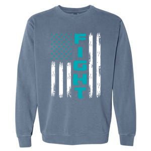 Fight Ptsd American Flag Ptsd Awareness Gift Garment-Dyed Sweatshirt