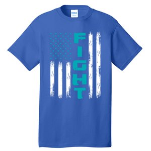 Fight Ptsd American Flag Ptsd Awareness Gift Tall T-Shirt