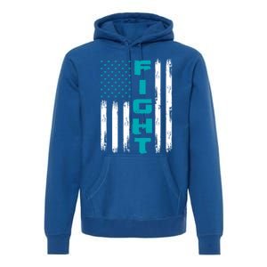 Fight Ptsd American Flag Ptsd Awareness Gift Premium Hoodie